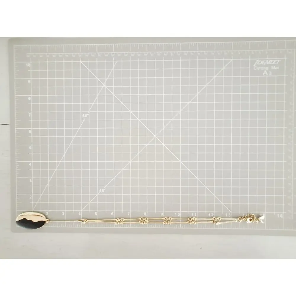 Vintage Gold-tone and Black Enamel RLM SOHO Necklace